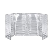 5 Panelli Katlanabilir Ocak Yağ Sıçrama Koruyucu 84 X 32,5 Cm, Mutfak Tezgah Koruyucu, Ocak Çevresi Koruma Paneli, Yağ Sıçrama Siperi, Ocak Sıçrama Koruyucu Altın - Siyah