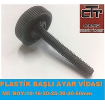 Kelebek Başlı- Plastik Başlı M5 Çelik Vidalar 10 Adet 30 MM