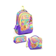Coral High Kids Milka Dondurma Desenli 3 Lü Okul Çanta Seti Set0133254 Mor - Açık Pembe