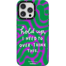 İphone 14 Pro Uyumlu Kılıf Yazı Desenli Youngkit Mindfulness Serisi Kapak Mor