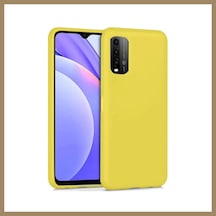 Bezos Redmi 9t Kılıf Nano İçi Kadife Silikon - Sarı 22