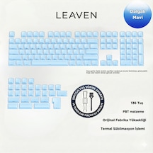 Mekanik Klavye Keycap -136 Tuşlu Dalgalı Mavi Tuş Takımı