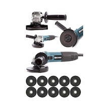 Alman 3000 W Profesyonel Sjs Metal Şanzuman Avuç İçi Taşlama Makinası 125 Mm + 10 Adet Taş