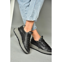 Fox Shoesp555306603 Siyah Hakiki Deri Spor Ayakkabı Sneakers Siyah