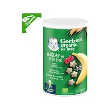 Gerber Organik Pirinçli, Buğdaylı, Muzlu Ve Ahududulu Bebek Atıştırmalığı 35 G 6'li Avantaj Paketi
