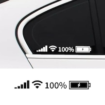 Batarya, Wifi Ikon Araba Sticker 20x2,5 Cm 20x2.5 Cm
