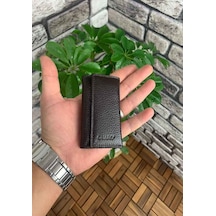 Guard Kahverengi Hakiki Deri Katlanan Çıtçıtlı Anahtarlık // Grd260509wt983 Açık Gri