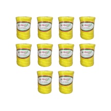 Favori İp 5000 Denye -0.8 Mm- Ambalaj Ve Paket İpi Naylon Burgulu Örgü Çamaşır İpi - Sarı - 10 Adet