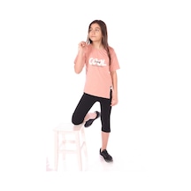 Toontoy Kids Toontoy Kız Çocuk Cool Baskılı Kaprili Takım Fuşya