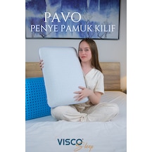 Visco Yastık Pavo Mavi Hava Kanallı Ergonomik Yastık 60x40x15 Cm