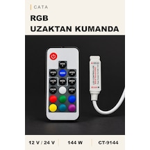 Cata Ct-9144 12a Rgb Led Kumanda Modülü, 144w, Dc12-24v, Ip20 Siyah