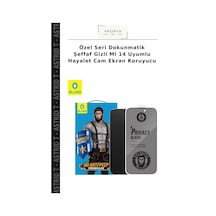 Özel Seri Dokunmatik Şeffaf Gizli Mi 14 Uyumlu Hayalet Cam Ekran Koruyucu