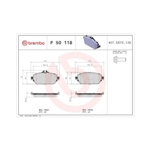 Brembo P50118 On Fren Balatasi A0004208700 A0084203620