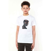 Tshirthane Stranger Things El Baskılı Unisex Çocuk Beyaz T-Shirt