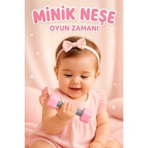 Dambıl Bebek Çıngırağı Fitness Temalı Oyuncak Dumbell 14 CM Yenidoğan - Beyaz
