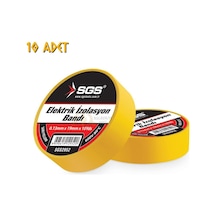 Sgs Elektrik İzolasyon Bandı - Sarı - 19 Mm X 9 Mt. - 10 Adet