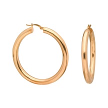 Glorria Gümüş 4 Cm Kalın Halka Küpe N11.30859
