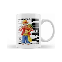 Monkey D Luffy Straw Hat Kungfu Seal Kupa Bardak Porselen Karışık