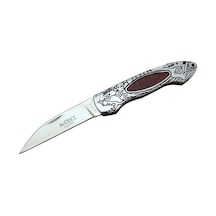 Crkt Cr 0124 Rd Kamp Çakı 20 Cm - Metal Desenli Sap, Kılıflı, Kutulu Çok Renkli