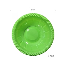 Roll Up Plastik Yuvarlak Kase Sarı 22 CM. 6'lı