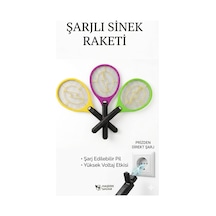 Şarjlı Sinek Raketi Uç Priz Şarjlı Güçlü Elektrikli Sivrisinek Öldürücü 2 Renk Seçenekli