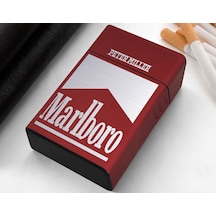 Bk Gift Kişiye Özel İsimli Kırmızı Metal Sigara Tabakası 4