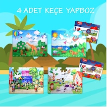 4 Set 96 Parça Tox Origami Ve Oyun Parkı 5+ Keçe Yapboz 5 Yaş