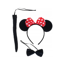 Minnie Mouse Kostüm Seti Taç Kuyruk Papyon Gösteri Seti "