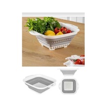 Katlanabilir Akordiyon Kare Süzgeç 27x22x11 Cm Plastik Diğer