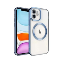 Mey İthalat Apple Uyumlu iPhone 11 Kılıf Kross Magneticsafe Kapak - Sierra Blue Mavi