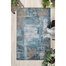Kaymaz Taban Yıkanabilir Halı Mutfak, Salon, Yatak Odası İçin Modern Dijital Baskı Halı Slnhalı49 - 183 Çok Renkli