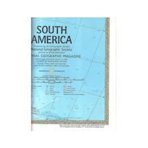 South America Produced By The Cartographic Division National Geographic Arkalı Önlü Harita Map Diğer
