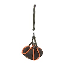 Markapet Kedi Köpek Havalı Göğüs Tasma Seti Small 32-40 CM + 130 CM Haki Turuncu
