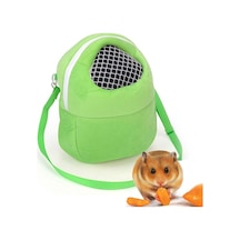 Cbtx Evcil Hayvan Çantası Küçük Evcil Hayvan Hamster Taşıyıcı Saf Renk Tasma Seyahat Çantası, Boyut: S Yeşil