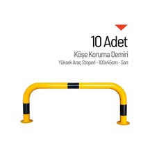 10'lu Köşe Koruma Demiri Seti - Yüksek Araç Stoperi 100x45cm-690