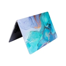 Matebook D15 Uyumlu Kristal Parlak Tpu Kılıf Mermer Desenli Lazer Baskı İnce Sert Kapak Laptop Koruyucu Açık Yeşil