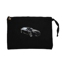 Porsche Panamera Siyah Clutch Astarlı Cüzdan / El Çantası Siyah