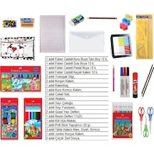 Okul Kırtasiye Seti Lüks Set 1.sınıf 25 Li, Boyalar Faber Castell Karışık Çok Renkli