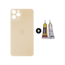 Apple Uyumlu iPhone 11 Pro Max Arka Pil Batarya Kapak Altın + B7000