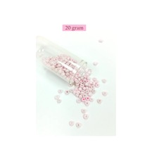 Tedar Dökme Cam Kum Boncuk Büyük Boy 6/0 4 Mm - 20 Gram - Toz Pembe - Bnc077 Najmaddin (No:1) 8.5Cm X 10.5 Cm