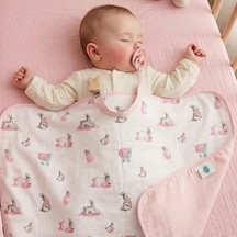 % 100 Pamuk Müslin Bebek Emzik Askısı Pembe Dclıp-1012 Çok renkli
