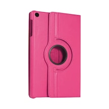 Vaveni Galaxy Tab A11 360 Tablet Deri Kılıf - Pembe Arz