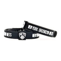 Brooklyn Nets Siyah Basketbol Nba Ayarlanabilir Bileklik Siyah Siyah