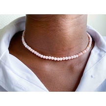 Pembe Opal Taşı Doğaltaş Kolye 4 Mm Yeşil