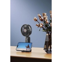 Çok Fonksiyonlu Masaüstü Soğutma Fanı 4000mah Powerbank, 10w Type-c Hızlı Şarj, Entegre Telefon Tutucu, Ayarlanabilir Fan Hızı Ve Kompakt Tasarım, Yf10, Siyah