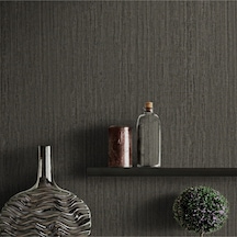 Alfa Kumaş Desen Duvar Kağıdı 3711-6, Koyu Gri, 16,50 M² Silinebilir Ce, Iso 9001, Iso 10002