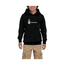Zepplin Giyim At The Gates Logo Siyah Çocuk Kapşonlu Sweatshirt