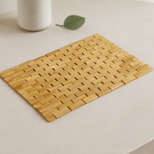 Bambu Ahşap Kaymaz Banyo Paspası 42x62 Cm Renkli