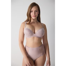 Magic Form Yaprak Desenli Dantelli Push Up Destekli Sütyen Pudra - 512787313 Pudra