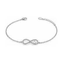 Balenbi Jewelry Kadın Taşlı Sonsuzluk Kararmaz Çelik Bileklik Gümüş Renk 1121